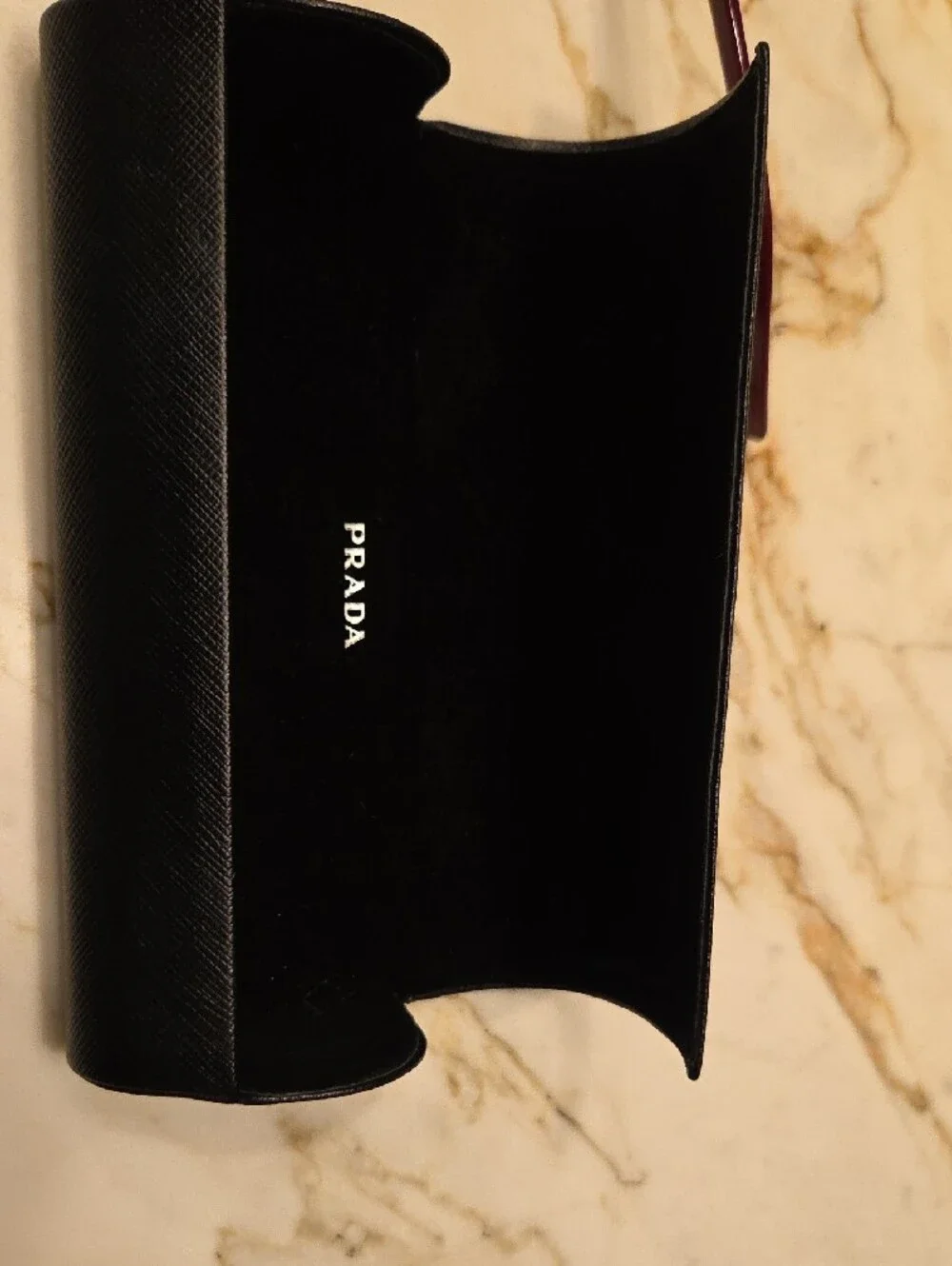 Designer Prada Burgundy Rectangular Eyeglass Frames